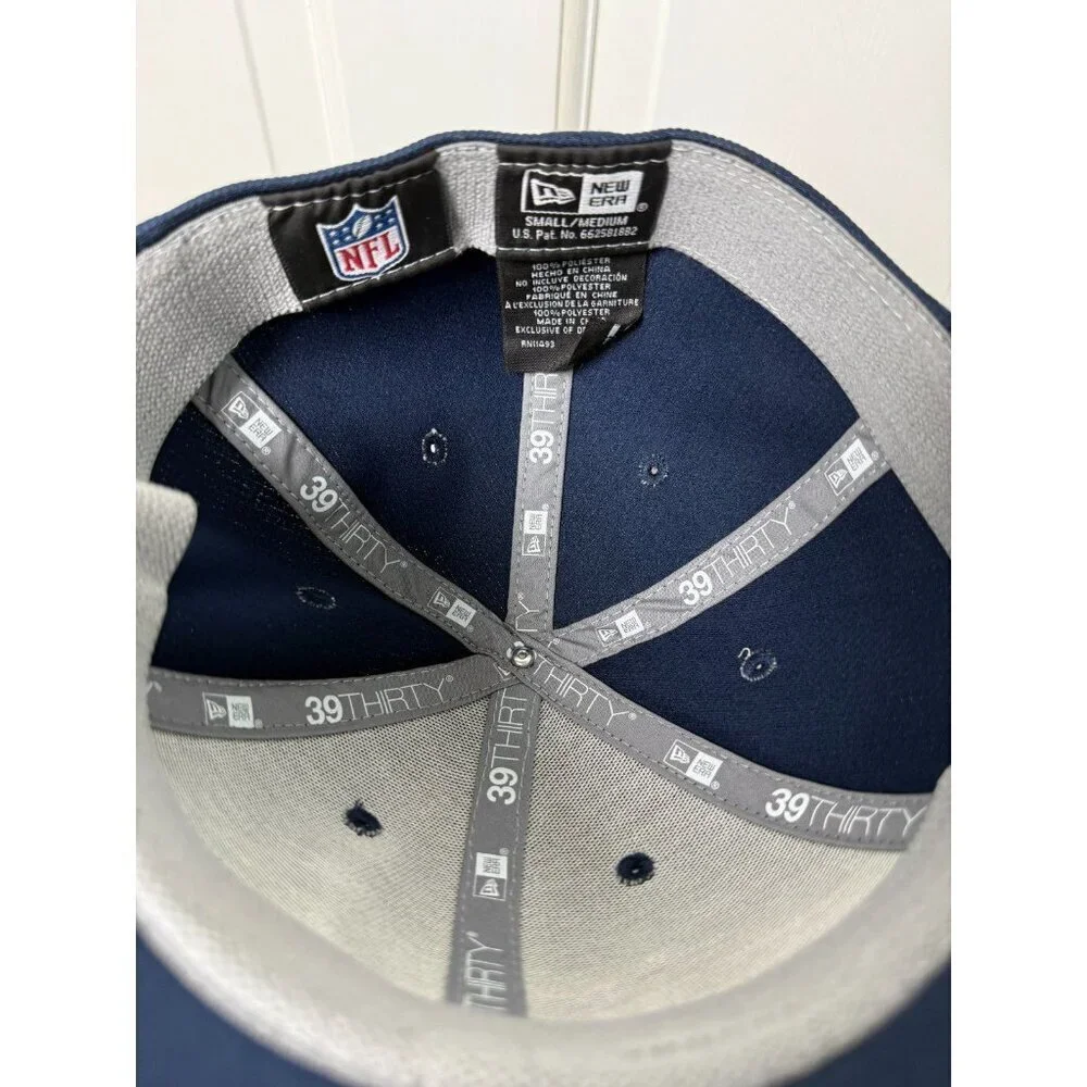 39Thirty New Era Blue Silver NFL Dallas Cowboys Fitted Hat Size Small/Medium